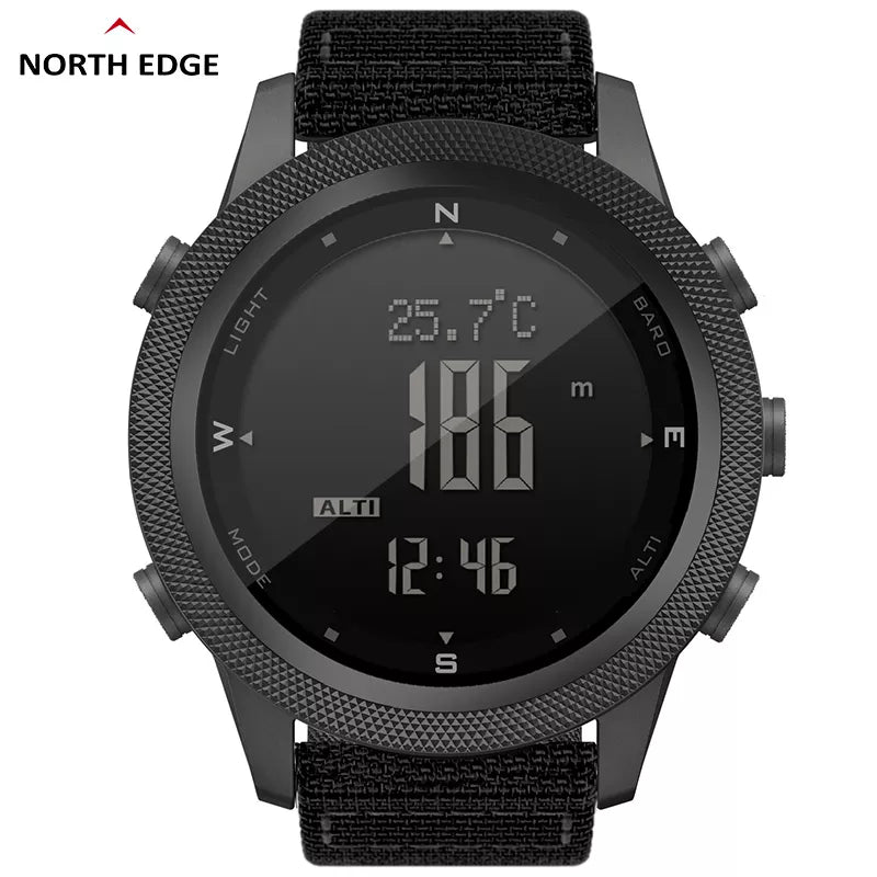 NORTH EDGE APACHE Smartwatch with Altimeter, Barometer, Compass, and WR50M Water Resistance for Running and Swimming