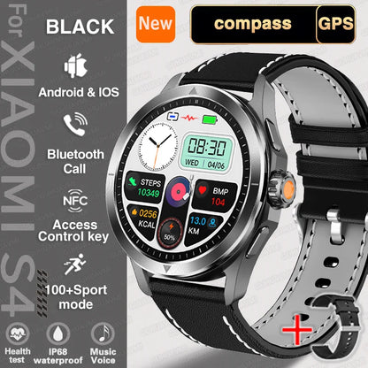 Xiaomi S4 Ultra Smartwatch – AMOLED Display, NFC, GPS, Compass, Heart Rate Monitoring, Waterproof, Bluetooth Calling