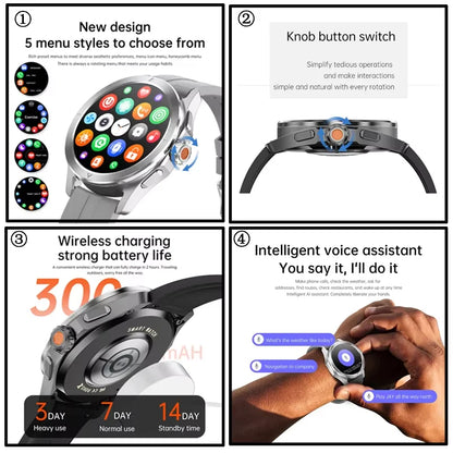 Xiaomi S4 Ultra Smartwatch – AMOLED Display, NFC, GPS, Compass, Heart Rate Monitoring, Waterproof, Bluetooth Calling